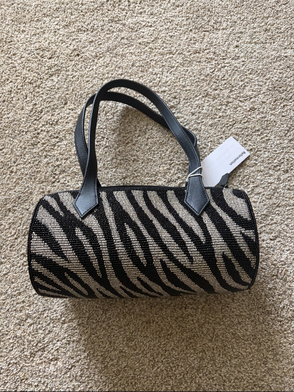 Reformation Aurora Beaded Shoulder Bag